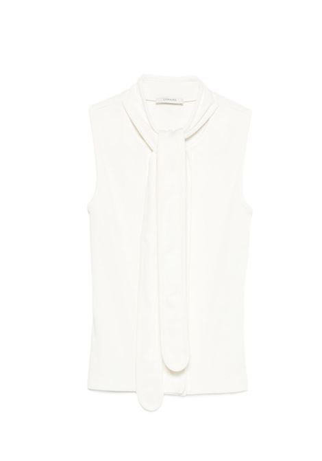 asymmetrical fitted top woman white LEMAIRE | TS0004 LJ1030WH086